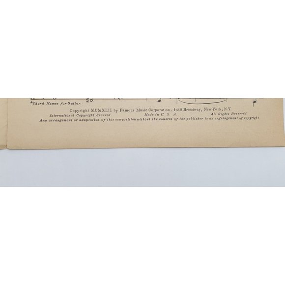 Moonlight Becomes You 1942 Vintage Sheet Music Piano Bob Hope Dorothy Lamour - Picture 3 of 4